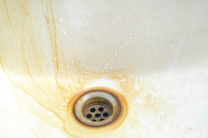 iron causing rust stains and build-up